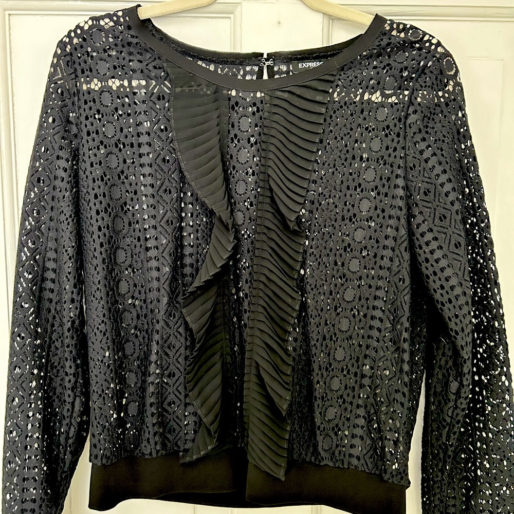 Express, Cut-out, black blouse